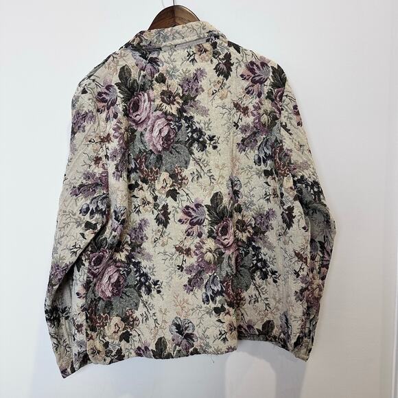 Lemon Grass Studio Floral Tapestry Jacket XL - Picture 2 of 8